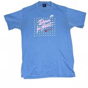 Vintage Nike Shirt Mens L Blue Dance For Heart American Heart Association USA